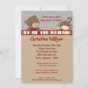 5x7 Cocalo Buttons Baby Shower Invitation
