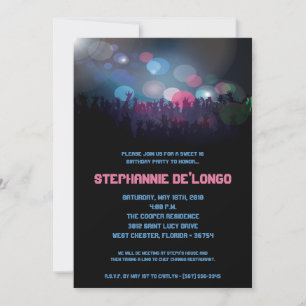 5x7 Concert Band Aren Sweet 16 Birthday Invitation