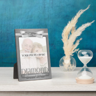 5x7 Diamond 60th Wedding Anniversary Photo Frame