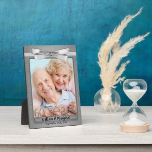 5x7 Diamond 60th Wedding Anniversary Photo Plaque