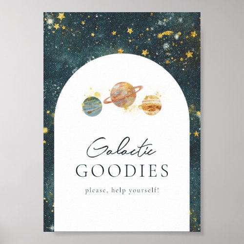 5x7 Editable Space Party Sign