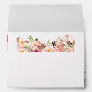 5x7 Elegant Chic Vintage Floral Liner Decor Envelope