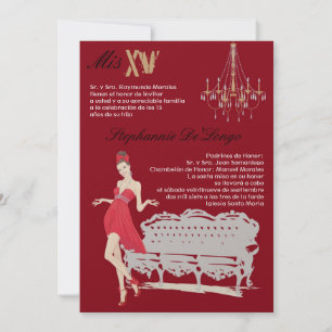 5x7 Elegant Party Quinceanera Birthday Invitation