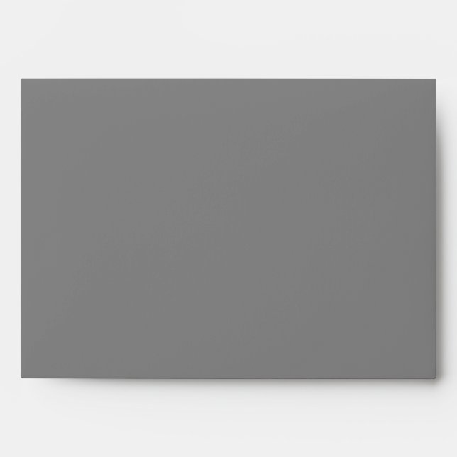 5x7 Envelope Gray Silver Outside Plum Purpl Inside (Front)