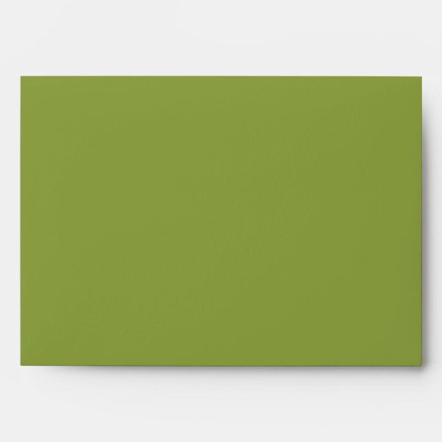 5x7 Envelope Green Outside Black Damask Inside (Front)