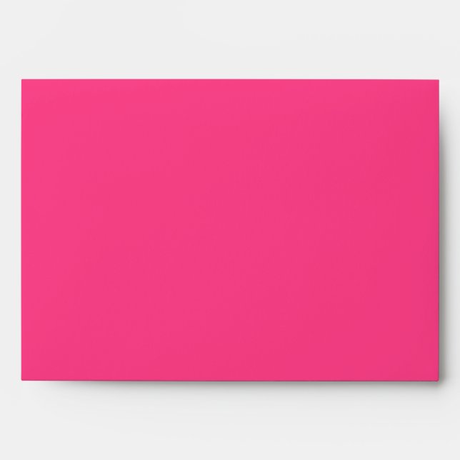 5x7 Envelope Hot Pink Outside Black Damask Inside (Front)