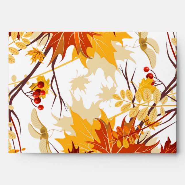 5x7  Envelope Option1 Autumn Branch Leaves (Front)