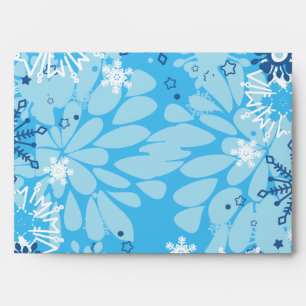 5x7  Envelope Option 1 Blue Tree / Snowflakes