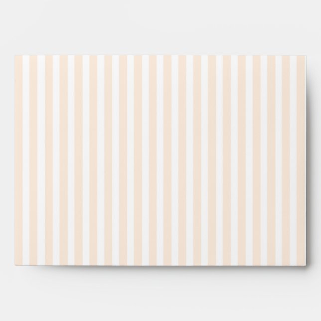 5x7  Envelope Option 1 Love Birds Peach Stripes (Front)