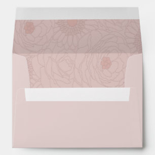 5x7 Envelope Option 1 Pink/Brown Floral Love Bird