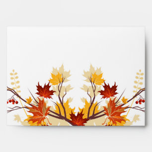 5x7  Envelope Option 2 Autumn Branch Leaves