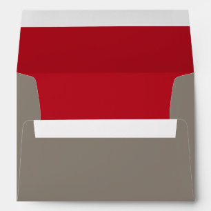 5x7  Envelope Option 2 Crimson Red/Gray Bg White S