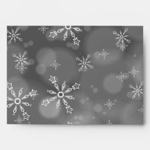 5x7  Envelope Option 2 Gray Snowflakes