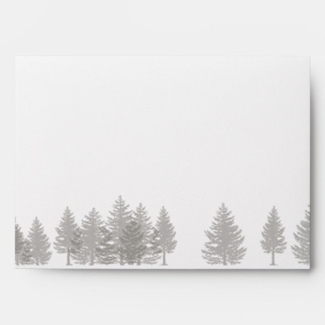 5x7  Envelope Option 2 Gray Winter Trees Snow Bare (Front)