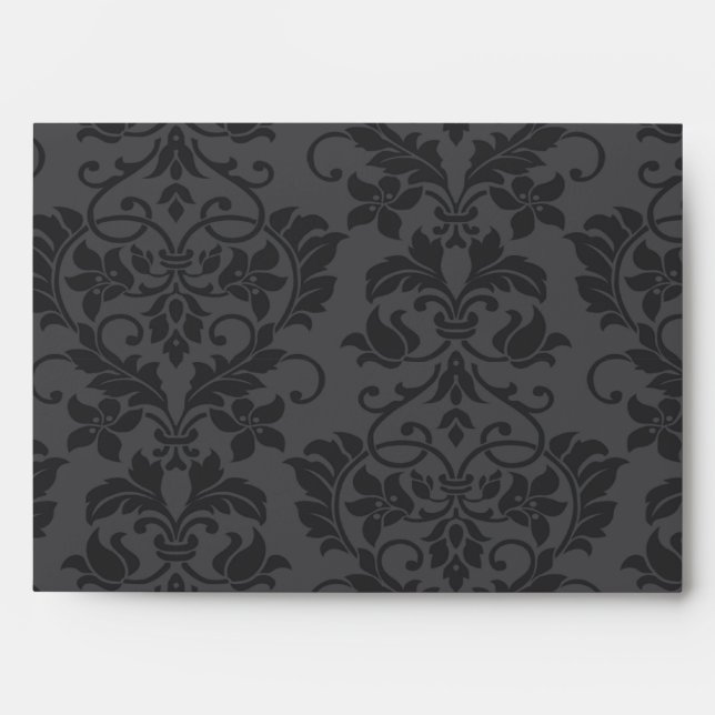 5x7  Envelope Option 3 Black Gray Formal Gothic Pr (Front)