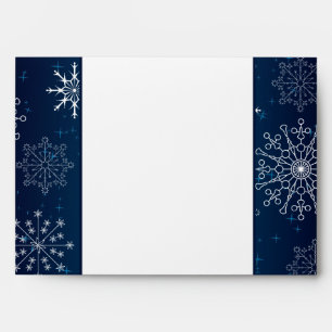 5x7 Envelope Option 3 Blue Stars and Snowflakes