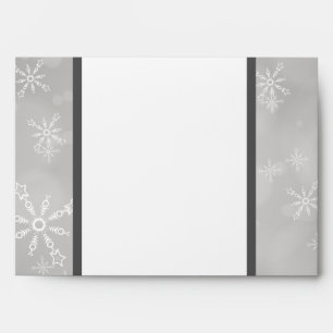 5x7 Envelope Option 3 Gray Snowflakes