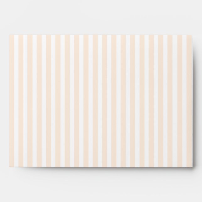 5x7  Envelope Option 3 Love Birds Peach Stripes (Front)