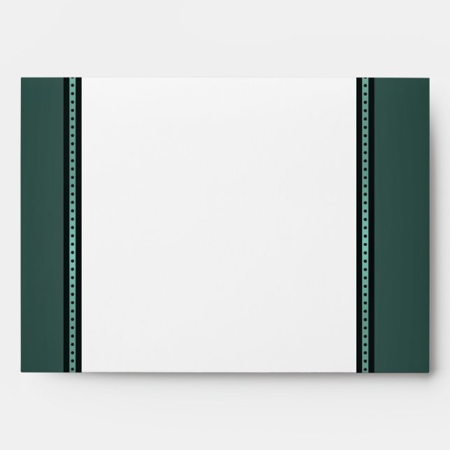 5x7  Envelope Option 4 Damask Teal Couple Man Woma (Front)