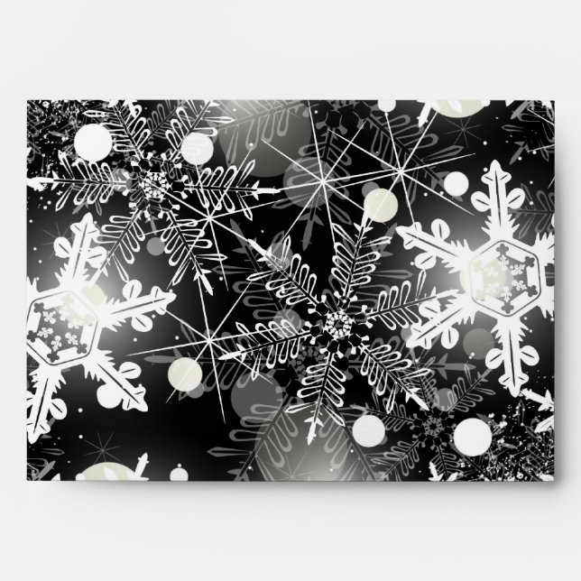 5x7 Envelope Option 4 Silver Christmas Blur (Front)