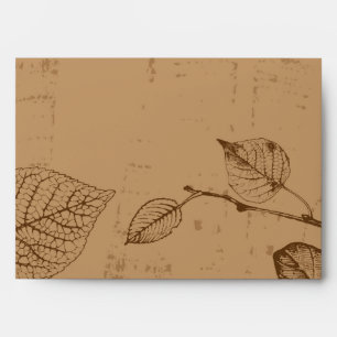 5x7  Envelope Option 5 Brown Leaves