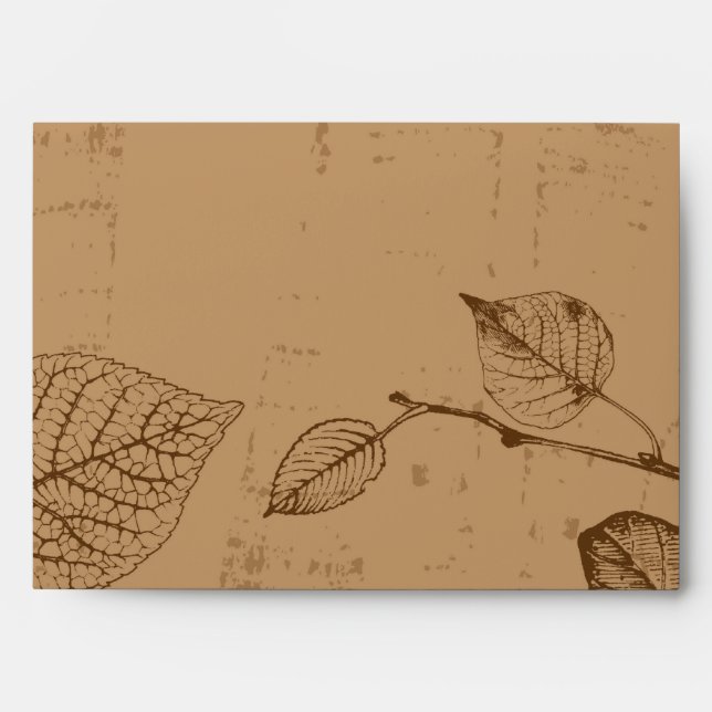 5x7  Envelope Option 5 Brown Leaves (Front)