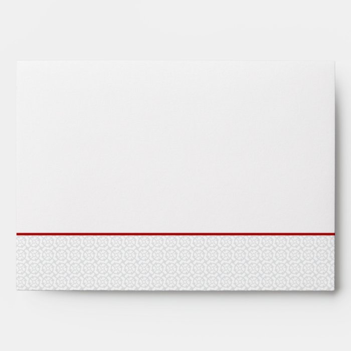 5x7  Envelope Option 5 Gray Red Formal Print