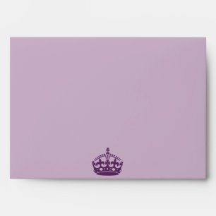 5x7  Envelope Option 5 Royal Purple Crown/Swirls l
