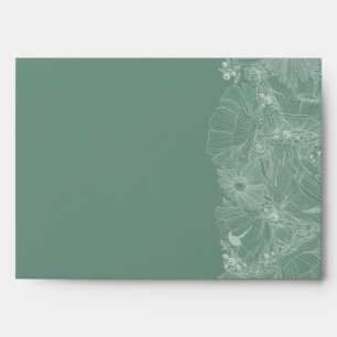 5x7 Envelope Vintage Floral Antique Victorian Aged