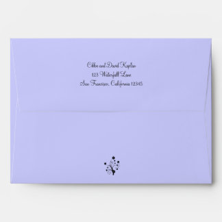 5x7 Envelope with Lavender Liner and flower
