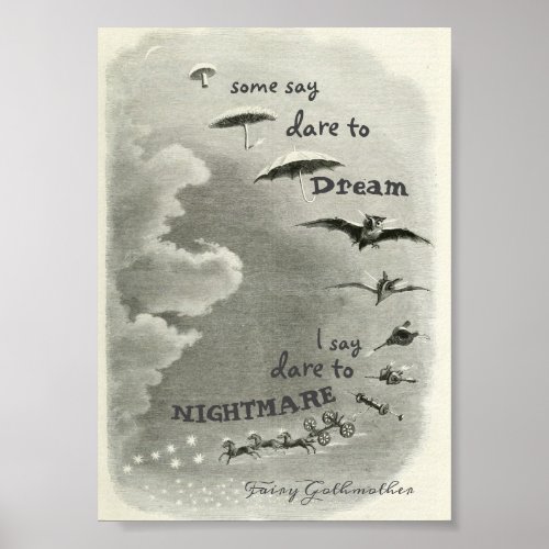 5x7 Fairy Gothmother Dare to Nightmare print
