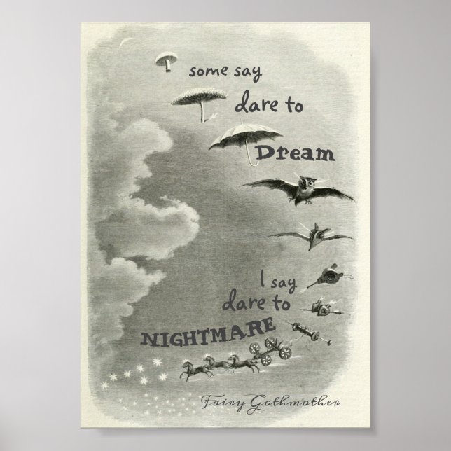 5x7 Fairy Gothmother Dare to Nightmare print (Front)