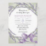 5x7 French Lavender Flower Wreath Baby Shower Invitation