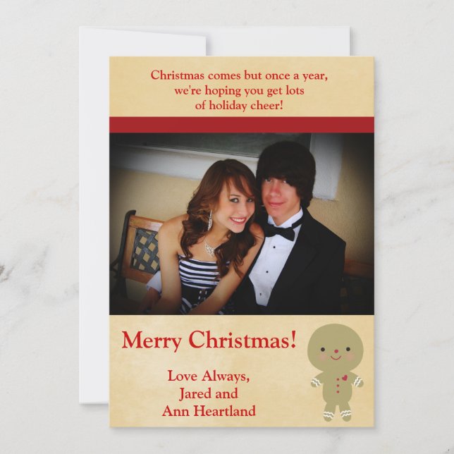 5x7 Ginger Bread Man Invitation (Front)