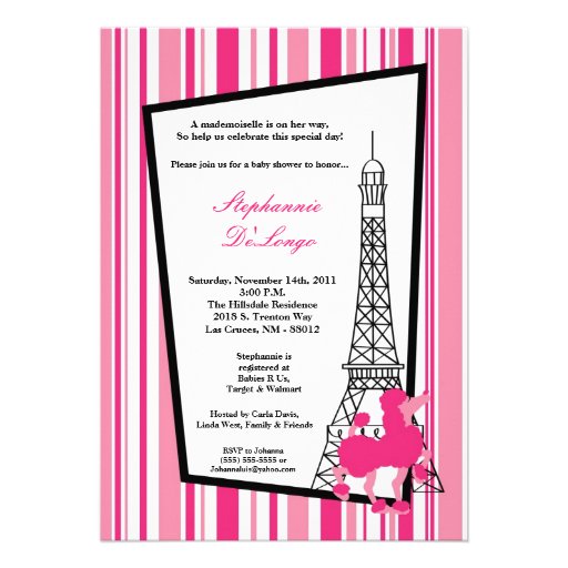 Girly Baby Shower Invitations 10