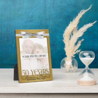 5x7 Golden 50th Wedding Anniversary Photo Frame