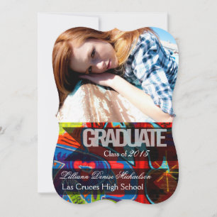 5x7 Graffiti Paint Air Brush Senior Announcement