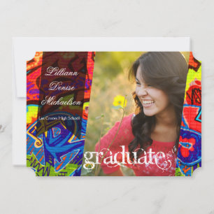 5x7 Graffiti Paint Air Brush Senior Announcement