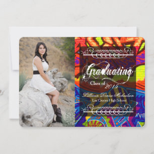 5x7 Graffiti Paint Air Brush Senior Announcement