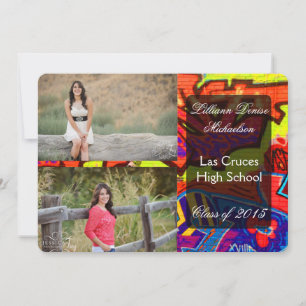5x7 Graffiti Paint Air Brush Senior Announcement