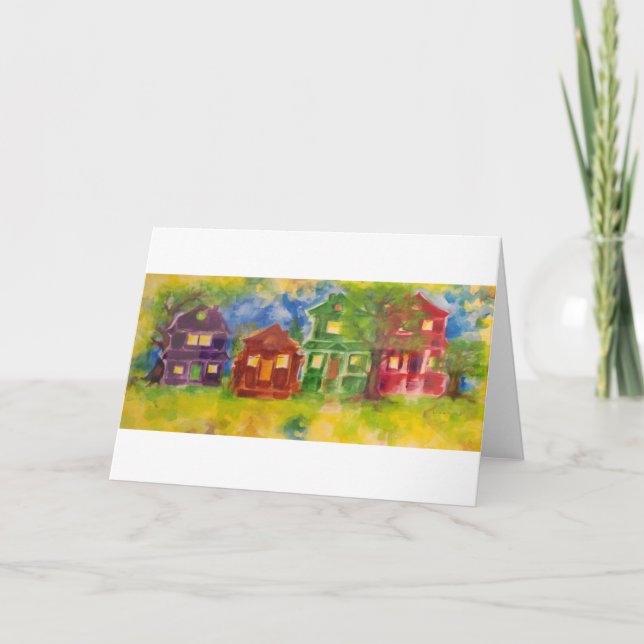 5x7 Greeting Card - Facets - by Lucie Bergeron (Front)