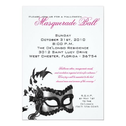 Halloween Masquerade Party Invitations 3