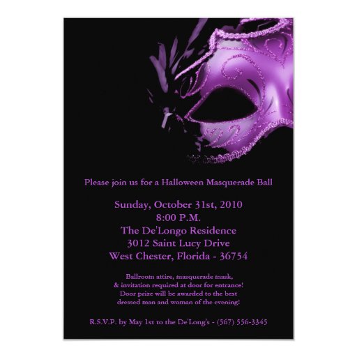 Halloween Masquerade Party Invitations 8