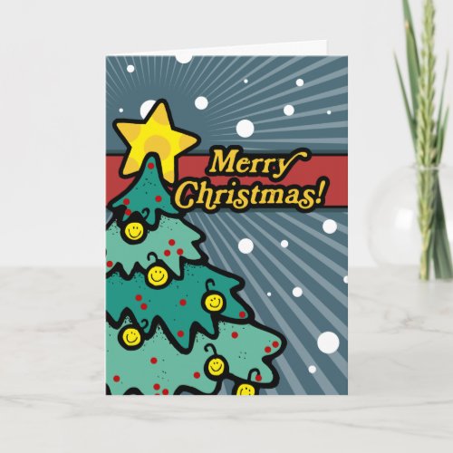 5x7 Happy Christmas Tree Holiday Card