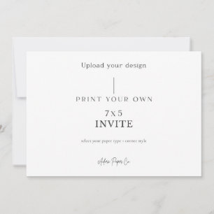 5x7 Horizontal Invite: Upload Your Own Invitation