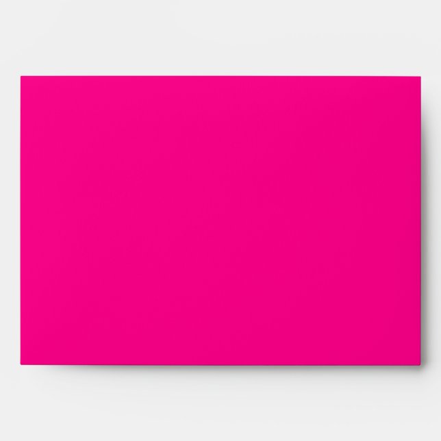5x7 Hot Pink Outside Zebra Print Inside Envelope (Front)