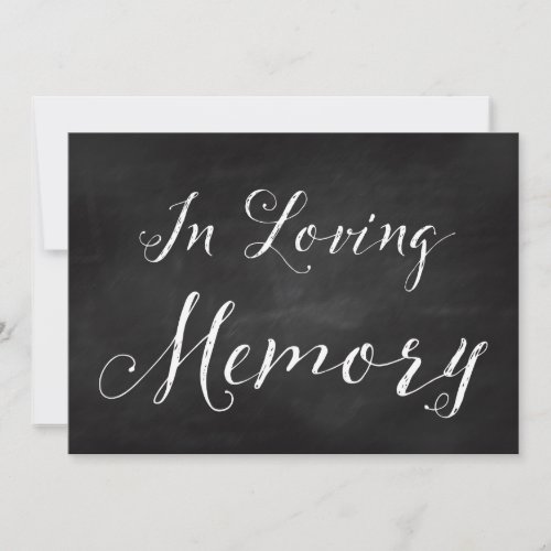 5x7 In Loving Memory Sign for Wedding
