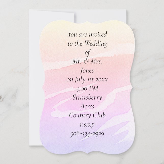 5x7 Invitation Bracket (Front)