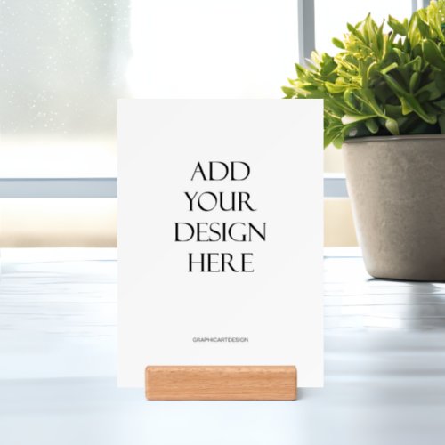 5x7 Invitation Card without Back Design Printing Holder