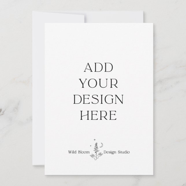 5x7" Invitation Cards Custom Print, Vertical 5x7"  (Front)